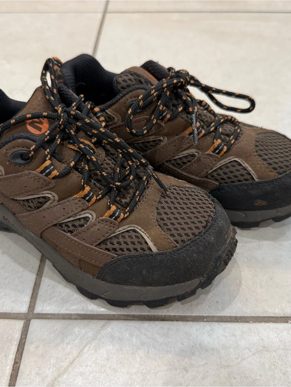 Merrell Kids Brown Outdoor Trail Shoes boys size 11